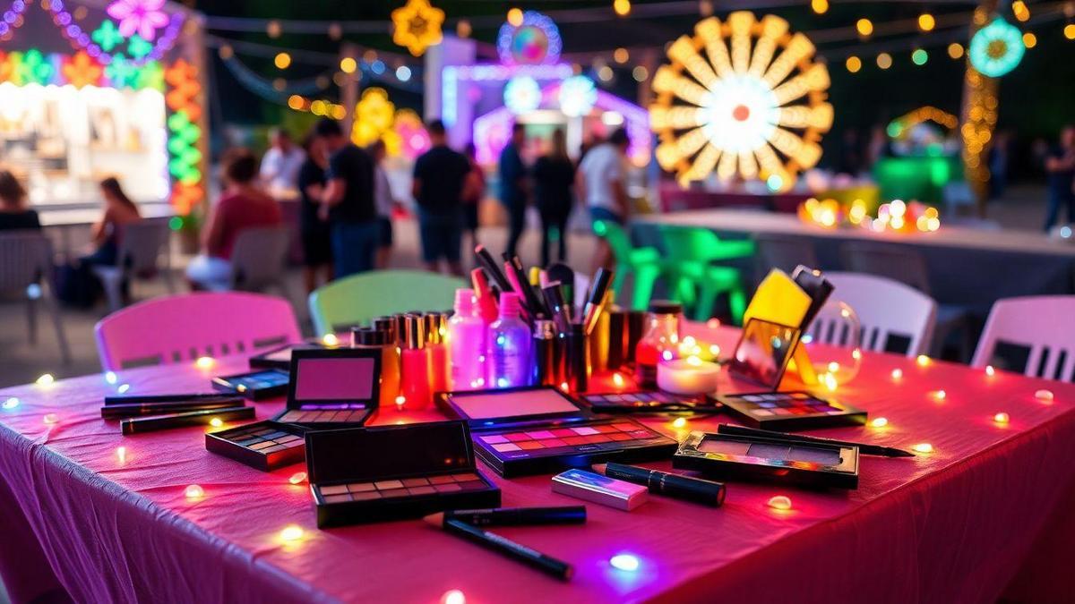 Accesorios esenciales para maquillaje en festivales