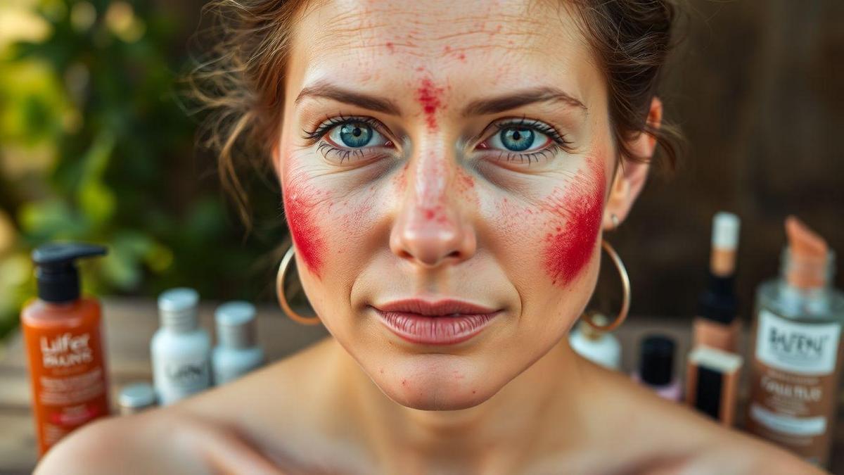 Reacciones alérgicas en piel grasa por maquillaje